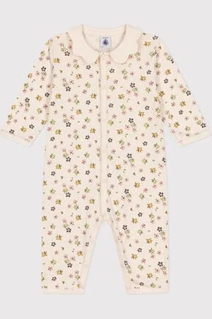 Petit Bateau Pigiama senza piedini in cotone con stampa a fiori neonato