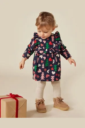 Petit Bateau Abito a maniche lunghe in flanella neonato