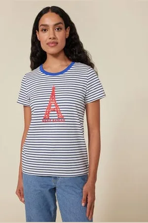 Petit Bateau T-shirt Le Droit girocollo in cotone donna