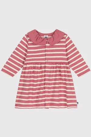 Petit Bateau Abito a manica lunga in jersey spesso per bebè