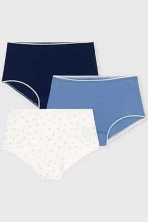 Petit Bateau Set di 3 shorty in cotone ed elastan bambino