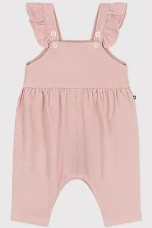 Petit Bateau Salopette in velluto neonato.