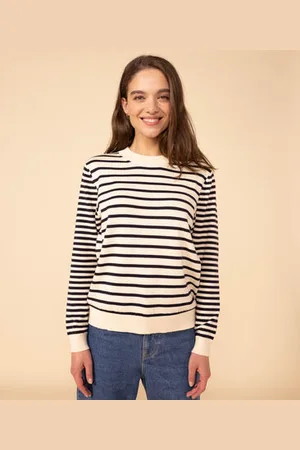 Petit Bateau Maglione in cotone marinière Donna