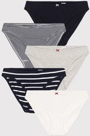 Petit Bateau Confezione da 5 slip in cotone donna