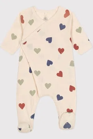 Petit Bateau Pigiama a cuori bebè in cotone