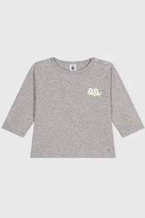 Petit Bateau T-shirt bebè a maniche lunghe in cotone