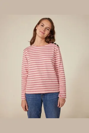 Petit Bateau Marinière donna abbottonata in cotone