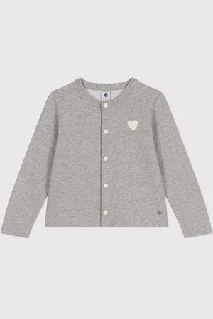 Petit Bateau Cardigan in tessuto felpato bambina