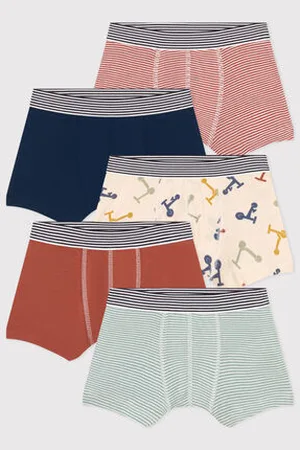 Petit Bateau Confezione da 5 boxer con monopattino in cotone bambino