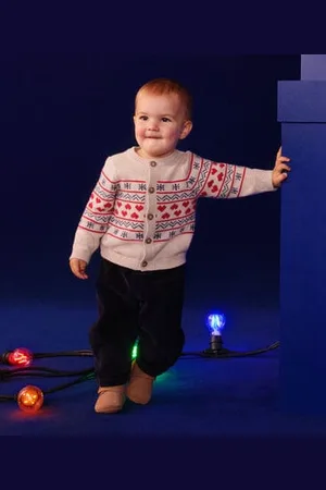 Petit Bateau Cardigan in maglia con lana neonato