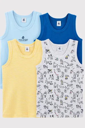 Petit Bateau Lotto a sorpresa da 4 canotte bambino