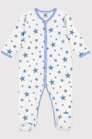 Petit Bateau Pigiama in ciniglia a stelle neonato