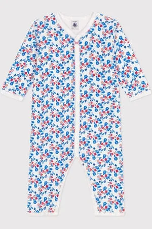 Petit Bateau Pigiama senza piedini in cotone a fiori neonato
