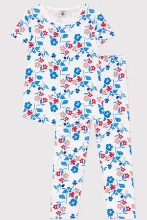 Petit Bateau Pigiama in cotone a fiori bambino