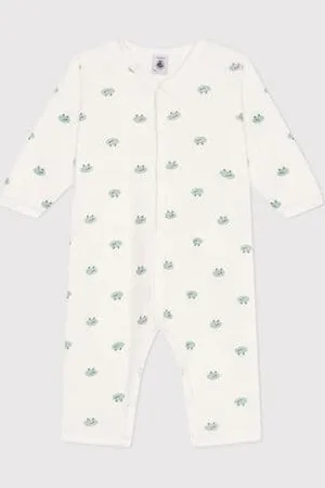 Petit Bateau Pigiama senza piedini in cotone con rane neonato