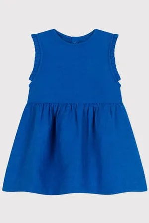 Petit Bateau Abito senza maniche in lino neonata