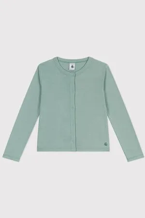 Petit Bateau Cardigan in cotone tinta unita bambino