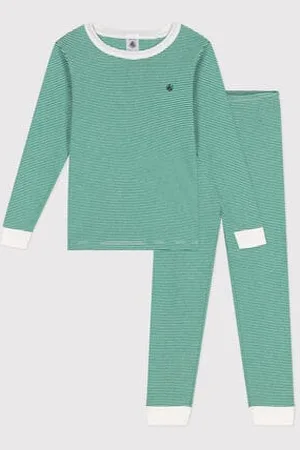 Petit Bateau Pigiama molto aderente bambino in cotone a righe