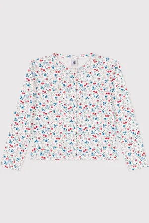 Petit Bateau Cardigan in cotone a fiori bambina