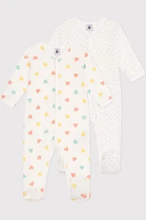 Petit Bateau Set di 2 pigiami in cotone con stampa neonato