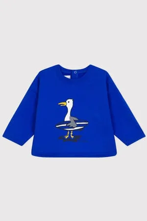 Petit Bateau Felpa in cotone tinta unita neonato