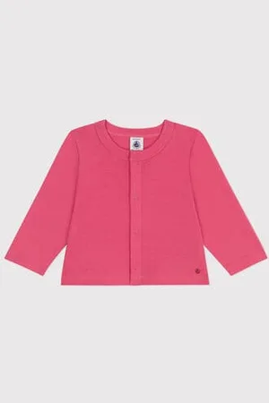 Petit Bateau Cardigan in cotone tinta unita neonato