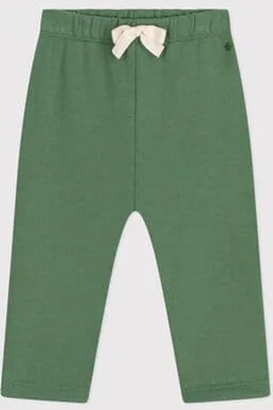 Petit Bateau Joggers in cotone tinta unita neonato
