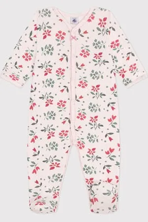 Petit Bateau Pigiama in cotone a fiori neonato