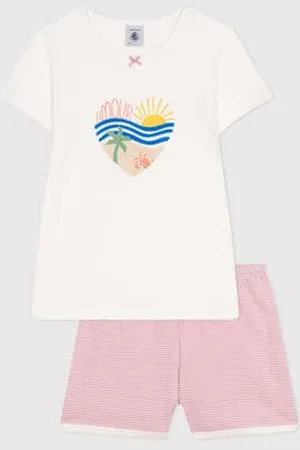Petit Bateau Pigiama corto in cotone bambina