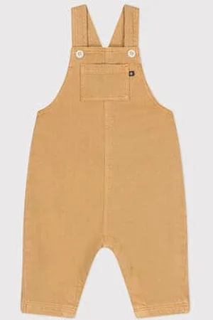 Petit Bateau Salopette lunga in denim colorato neonato