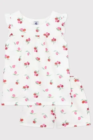 Petit Bateau Pigiama corto in cotone con stampa di frutti bambino