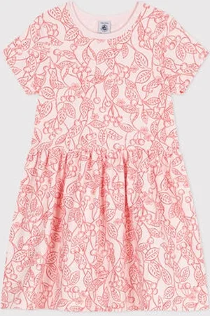 Petit Bateau Abito a maniche corte in cotone fantasia bambina