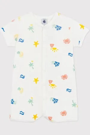 Petit Bateau Tutina corta in cotone stampato neonato