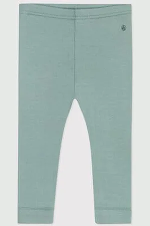 Petit Bateau Leggings in cotone tinta unita neonato