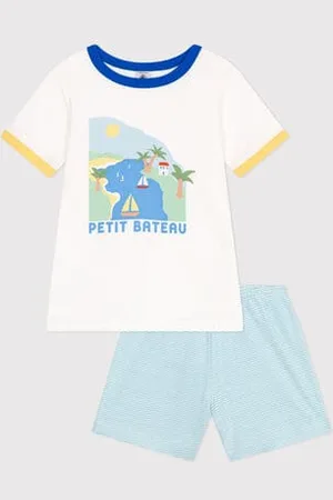 Petit Bateau Pigiama corto in cotone bambino