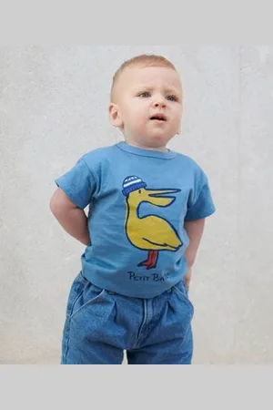 Petit Bateau T-shirt a maniche corte in cotone tinta unita neonato