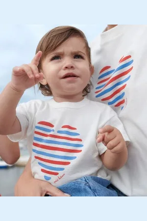 Petit Bateau T-shirt a maniche corte in cotone tinta unita neonato