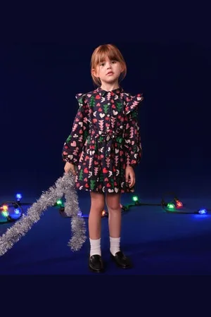 Petit Bateau Abito a maniche lunghe in flanella bambina