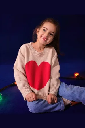 Petit Bateau Maglione in misto lana e cotone bambina