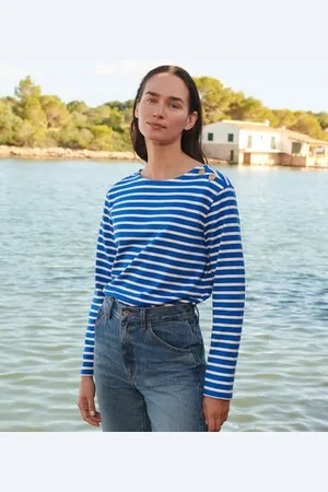 Petit Bateau Marinière a maniche lunghe in cotone donna