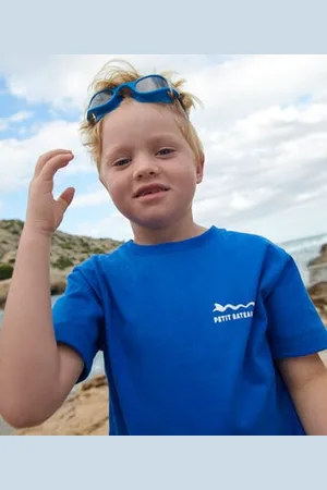 Petit Bateau T-shirt a maniche corte in cotone con stampa bambino