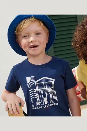 Petit Bateau T-shirt a maniche corte in cotone con stampa bambino
