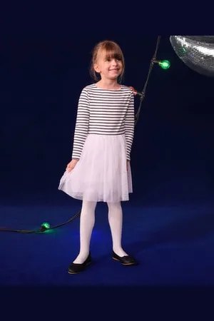 Petit Bateau Abito in tubique e tulle bambina