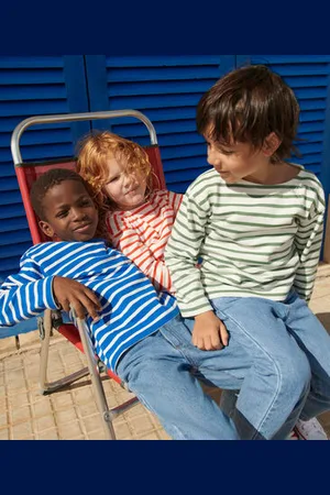 Petit Bateau Maglia a righe a maniche lunghe in cotone unisex