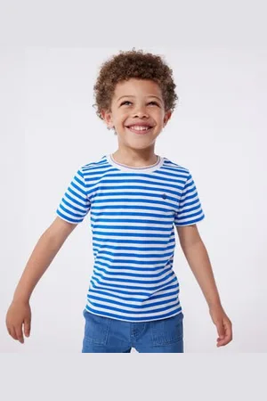 Petit Bateau T-shirt a maniche corte in cotone a righe bambino