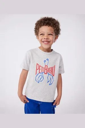 Petit Bateau T-shirt a maniche corte in cotone con stampa bambino