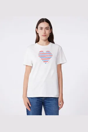 Petit Bateau T-shirt donna Le Droit in cotone tinta unita