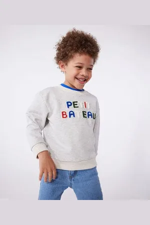 Petit Bateau Felpa in cotone bambino unisex