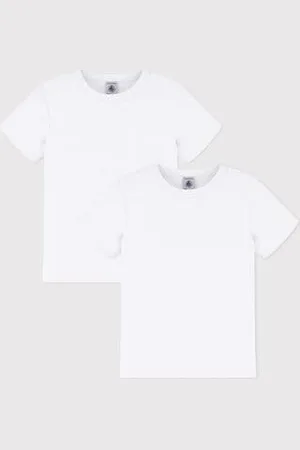 Petit Bateau Confezione da 2 t-shirt manica corta bianche bambino