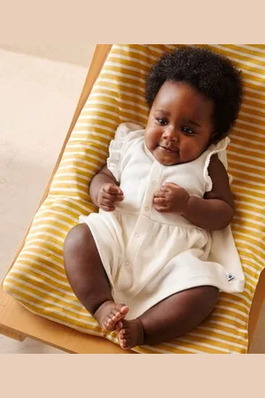 Petit Bateau Abito a maniche corte a nido d